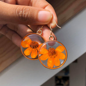 Zinnia Round Earrings